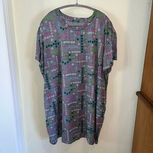 Super Cute Scrabble-style Soft Night Shirt W Pockets XL